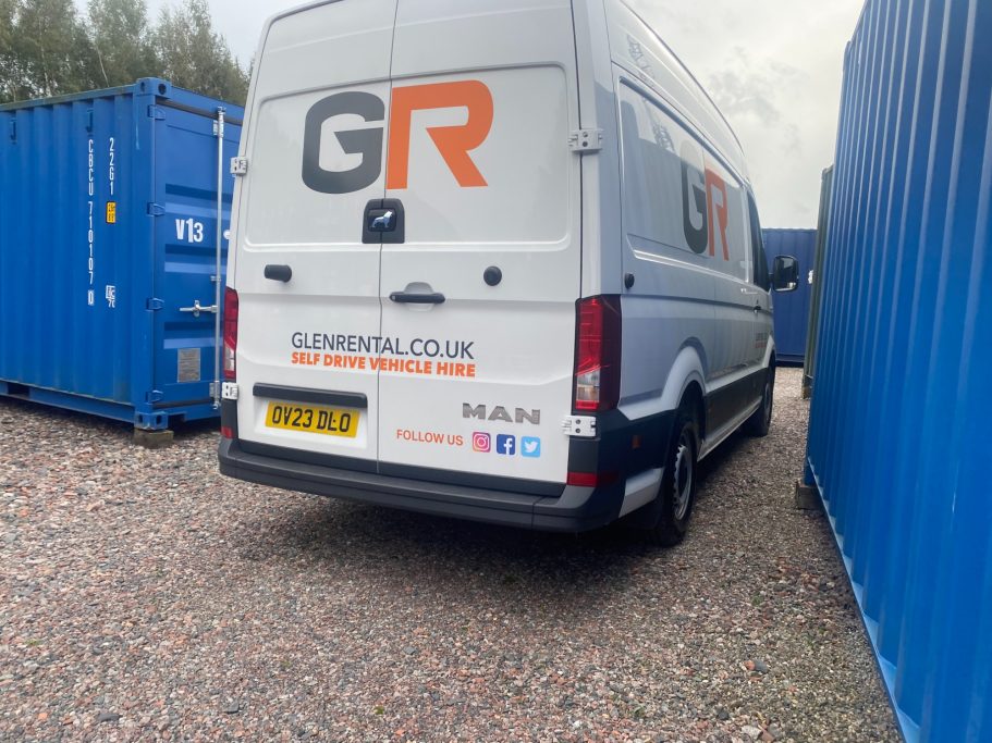 a van driving onto a self storage depot