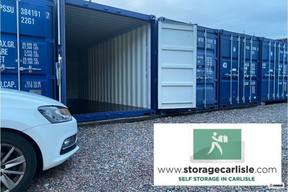 open storage containers with a website logo in the foreground.