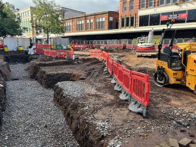 Redevelopment work in Carlisle City Centre