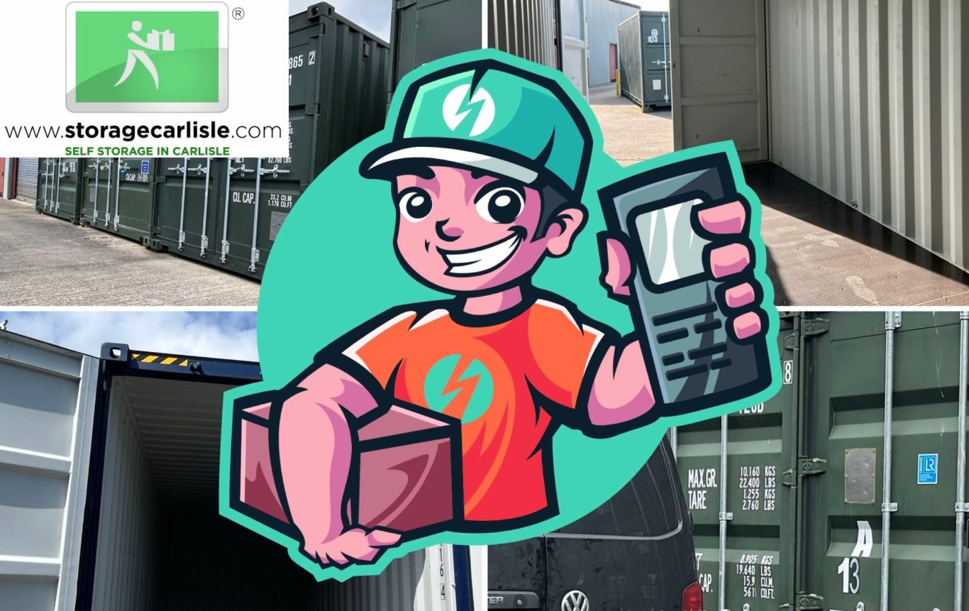 a cartoon person holding a mobile phone