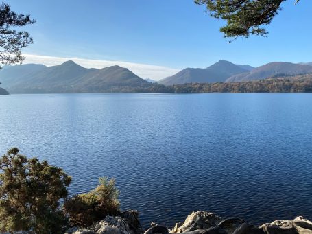 Lake view in Cumbria during summer