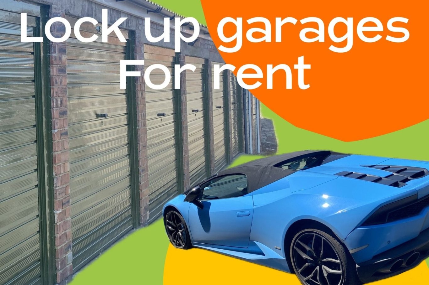 sports car in front of lock up garage